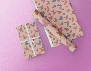 Butterfly Silhouette Wrapping Paper
