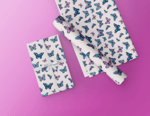 Butterfly-Patterned Wrapping Paper